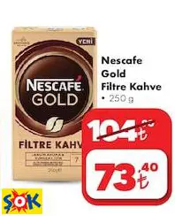 NESCAFE GOLD FİLTRE KAHVE 250 G